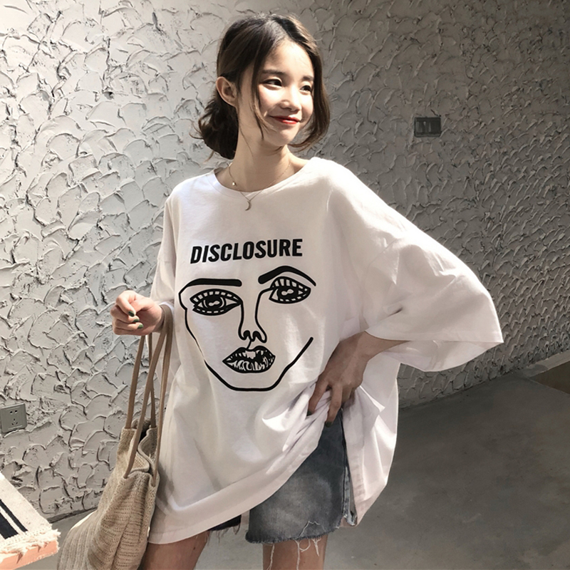 娃娃姐家潮流女装店铺 矩袖上衣t恤1m舞室王菊同款女165女装搭配
