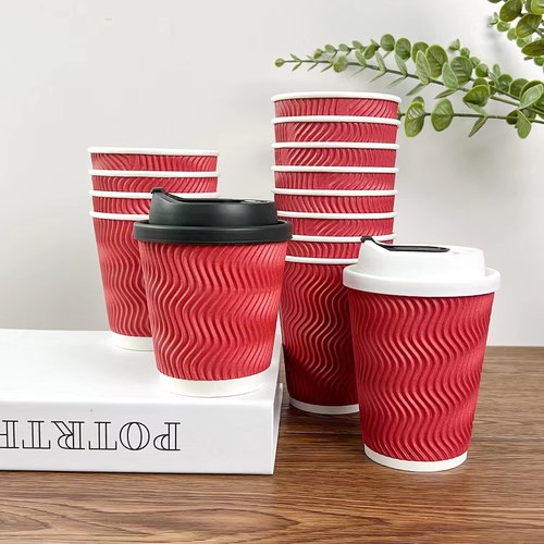 一次性加厚咖啡杯双层纸杯奶茶杯