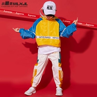 Trẻ em nhảy đường phố phù hợp với bé trai hip hop thủy triều mùa thu Trẻ em nhảy jazz trang phục cậu bé đẹp trai biểu diễn mùa đông Hàn Quốc - Trang phục quần áo bé gái múa ba lê