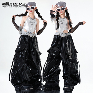 女童爵士舞服装 时髦潮酷女孩jazz演出服少儿童街舞潮服女团走秀