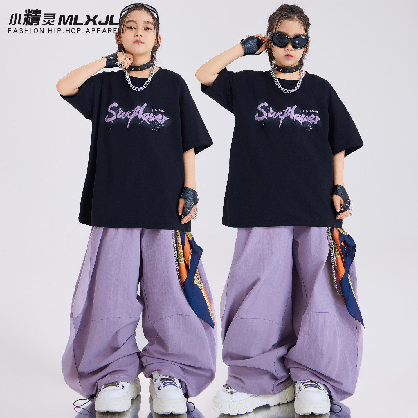 儿童hiphop街舞童装少儿酷帅潮服演出服男女童架子鼓炸街演出服装