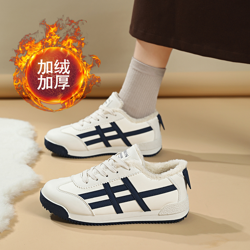 加绒运动鞋女大码软底保暖棉鞋