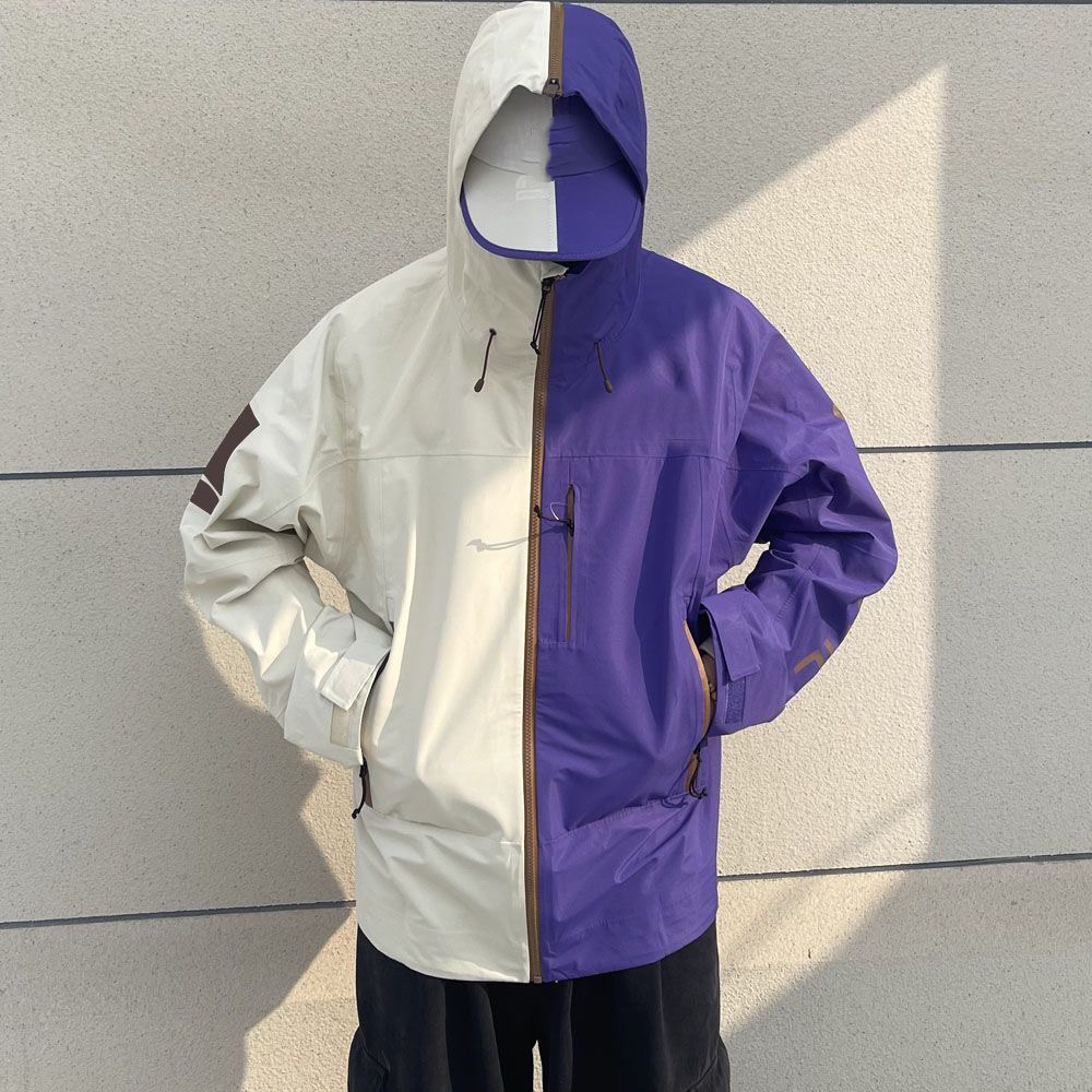 正确Sup24WEEK3联名防水冲锋衣外套可拆卸拼接撞色户外夹克男女