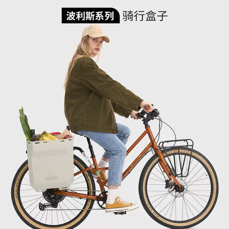 犀牛自行车包骑行盒子货架边包挂篓后篮筐防水瓜车山地公路车菜篮