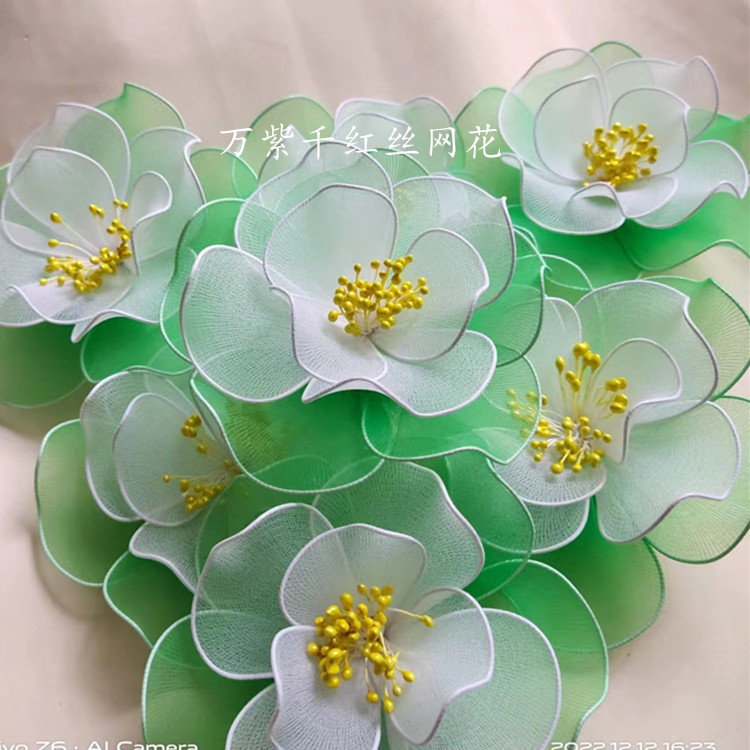 演出假花道具舞蹈手指茉莉花橱窗背景成品花表演手拿仿真丝网花