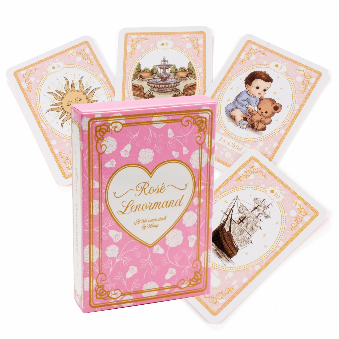 传统贝琳玫瑰雷诺曼卡牌 传统36体系利诺曼 rose lenormand cards