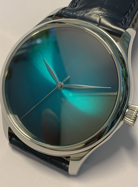 无字天书亨利慕时类同表！瑞士精磨ETA2824-2机芯、美洲鳄鱼皮带