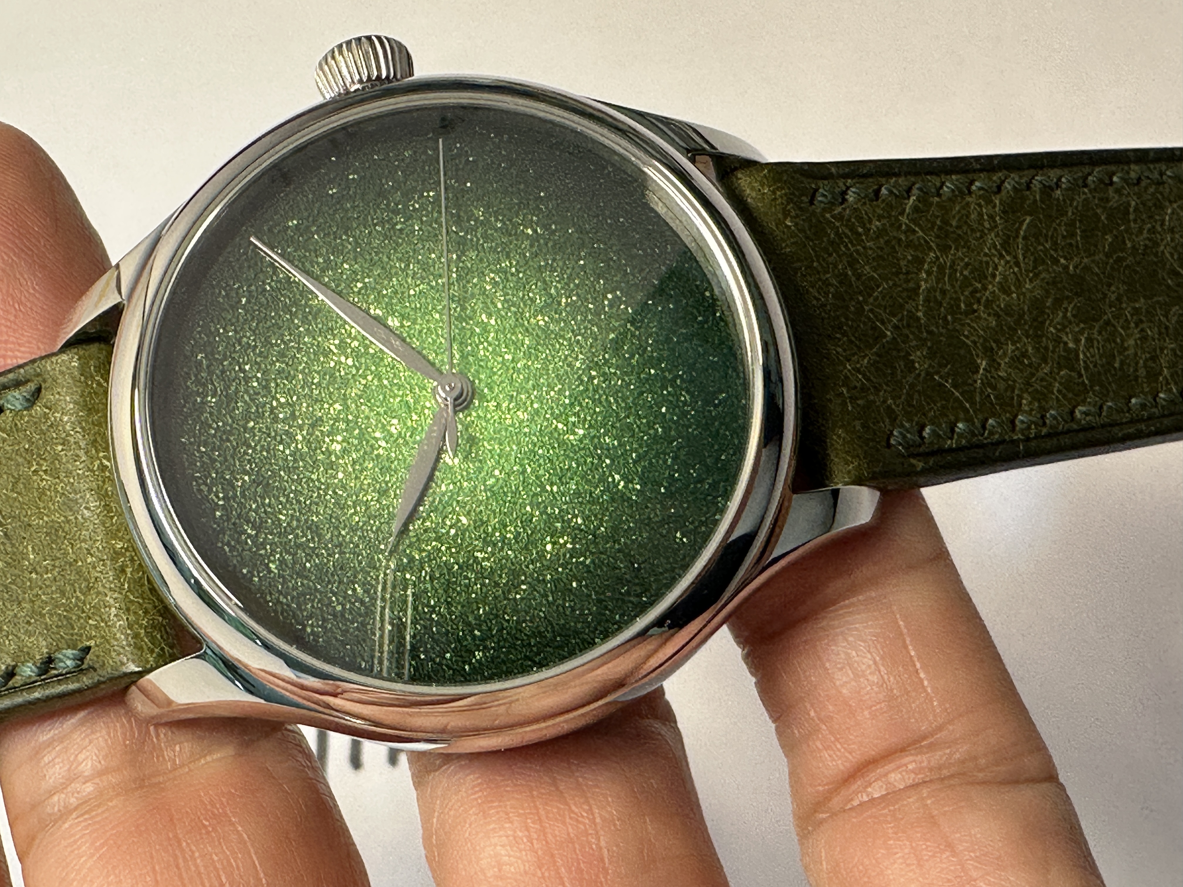 MbOND订制享利慕时手表类似款式鳄鱼皮皮带、海欧ST2130机芯