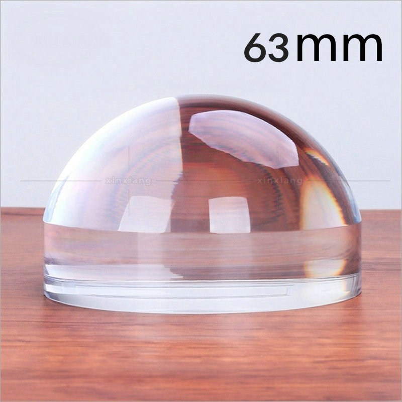 63mm直径文镇镜亚克力镇纸镜馒头镜6倍阅读检验放大镜凸透镜包邮