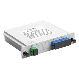 国标插片式光纤分光器一分/二/四/八插卡式1∶2运营商1比8电信级光分路器方口SC/UPC/PLC1分/2/4/8/16/32/64