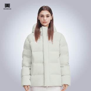 Highrock天石户外男女同款 羽绒服加厚连帽白鹅铠甲G303厚外套V058