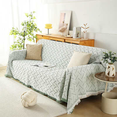 简约型沙发巾沙发毯盖布盖毯防尘布酒店民宿装饰毯露营毯