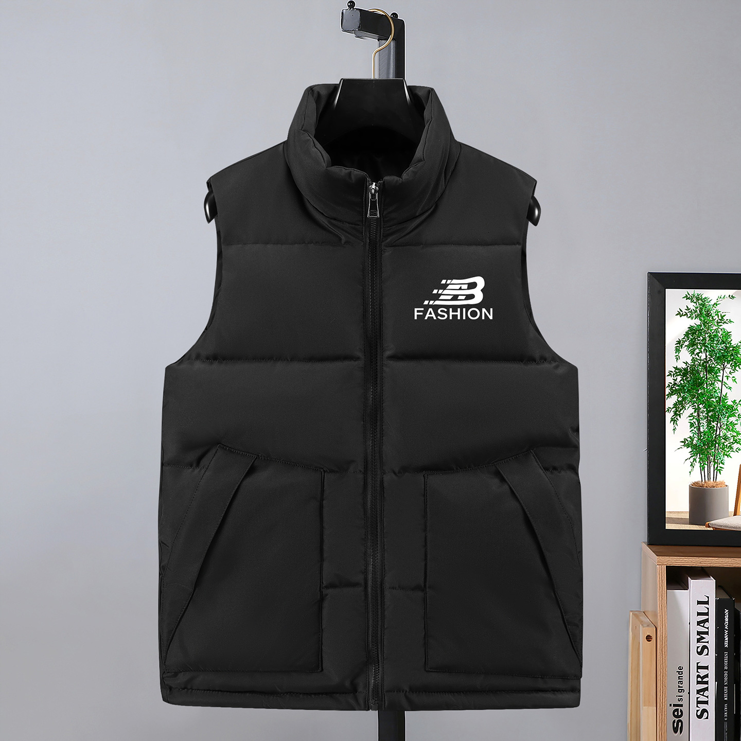 秋冬季新款男士立领棉马甲