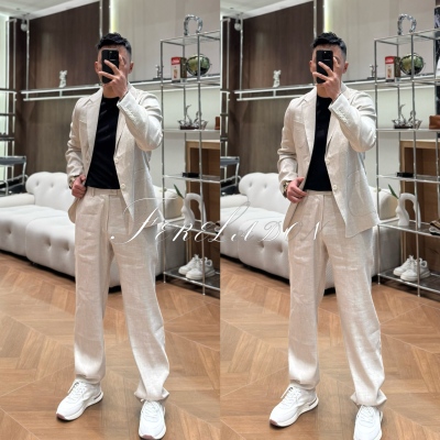 老钱风男士高级感西服两件套