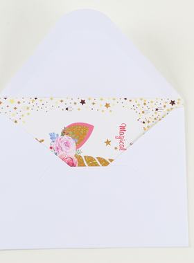 节日生日聚会闪闪星星创意邀请卡片信封套装
