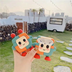 卡通超级机器人适用AirPods3保护套Pro二代苹果蓝牙耳机壳1/2硅胶