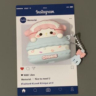 可爱蛋糕小羊奶油棉花糖苹果airpods4蓝牙耳机保护套1/2代软壳pro3