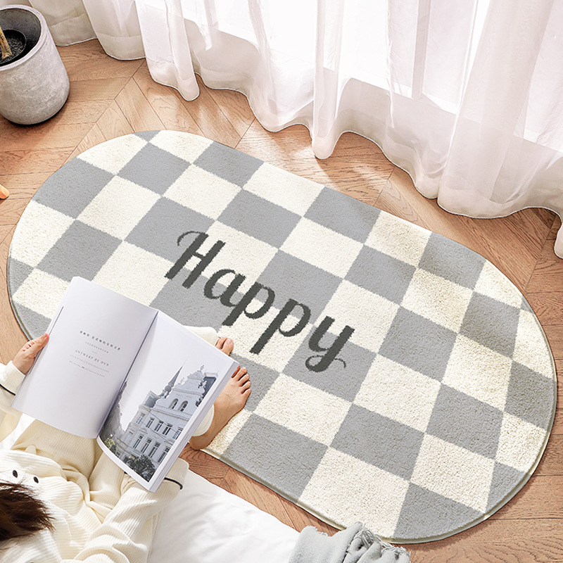 简约格子客厅沙发茶几防滑地垫长条卧室床边毯房间毛绒脚垫carpet|ruв категории домашний ткань, мат - от Buy2taobao.com для оказания профессиональной услуги покупки агента Taobao