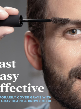 出口男士染眉毛刷胡子浓密膏Beard&Brow Color防水胡须笔眉笔彩妆