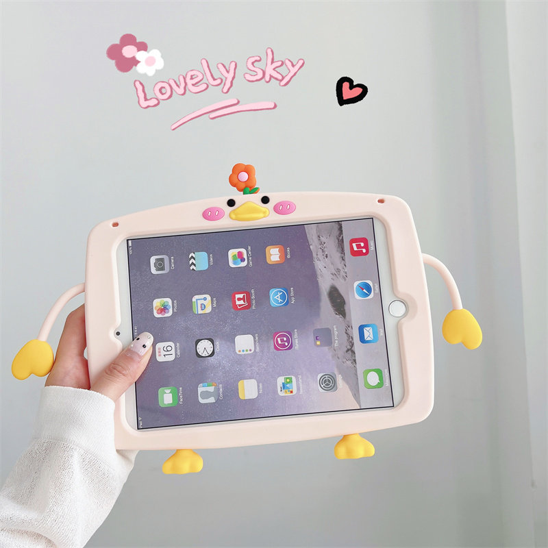 隐私竖支架花朵小鸡适用苹果ipad10代平板保护套ipadair3硅胶mini6/air5/air2可爱ipadpro2021学生ipad9卡通