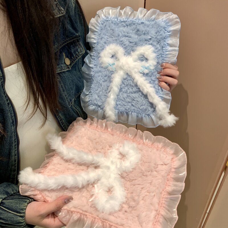 蓝粉底蝴蝶结适用苹果ipad10代平板保护套ipadair6旋转mini7/air5/air2防摔ipadpro时尚女款ipad11/A16保护套