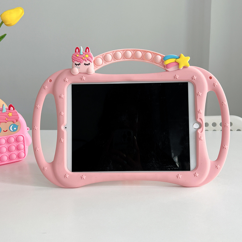 手提手柄支架独角兽适用苹果ipad10代平板保护套ipadair6硅胶mini6/air5/air2可爱ipadpro2024软ipad9卡通女