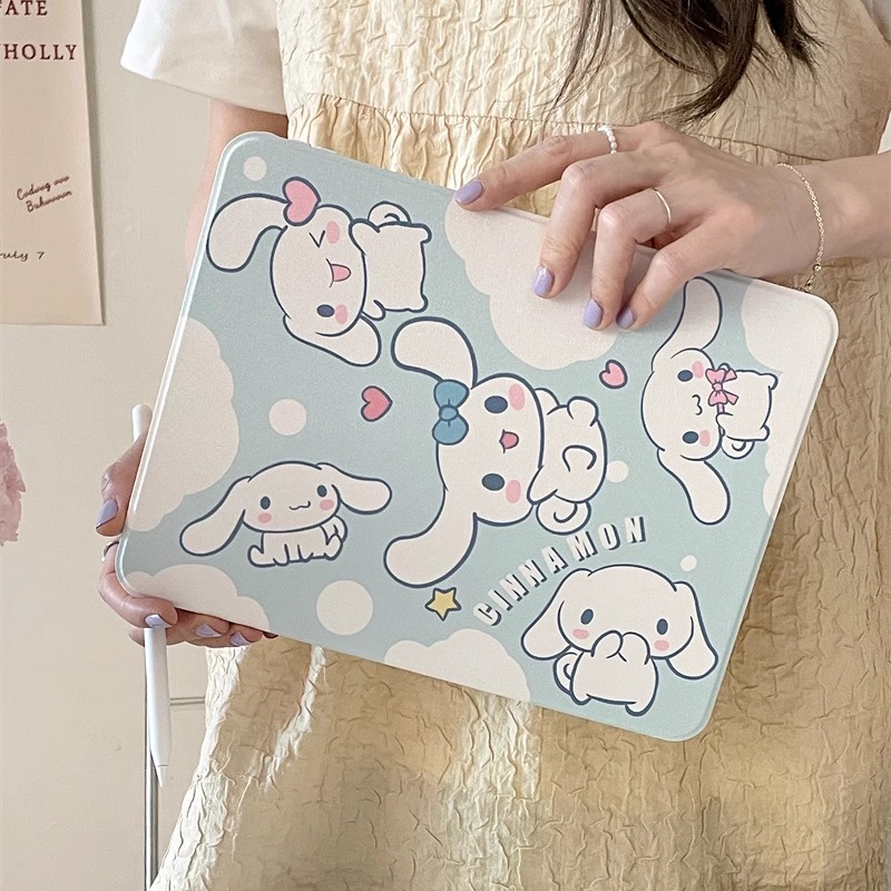 云朵爱心玉贵狗适用苹果ipad10代平板保护套ipadair6旋转mini6/air5/air3可爱ipadpro2024时尚ipad8亚克力女