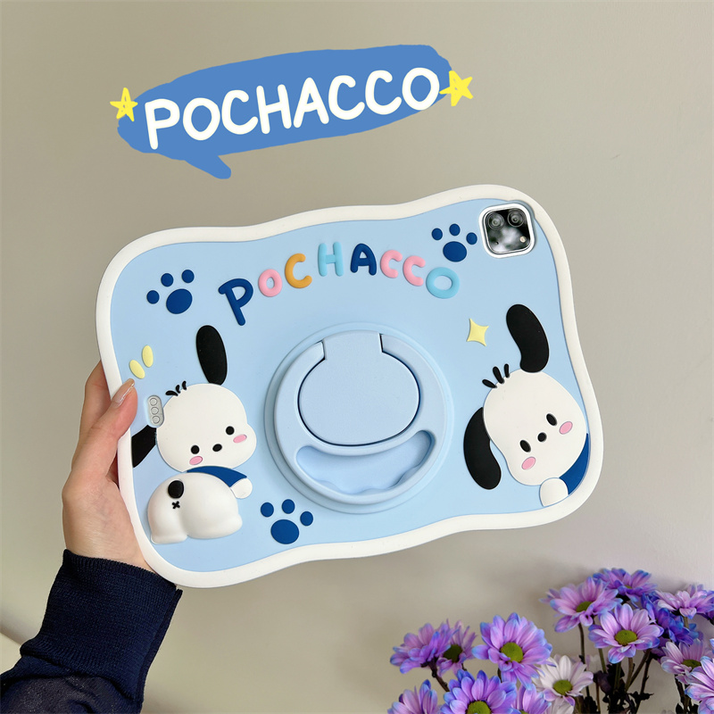 360旋转支架蓝底帕恰狗适用苹果ipad10代平板保护套ipadair6硅胶mini6/air5可爱ipadpro2024软壳ipad9高品质