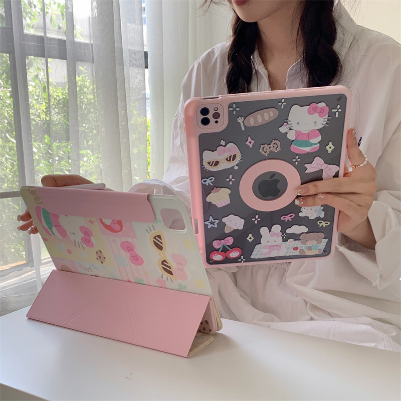 樱桃KT猫适用苹果ipad10代平板保护套ipadair6磁吸分离mini6/air5/air2可拆卸ipadpro2024可爱女ipad9亚克力