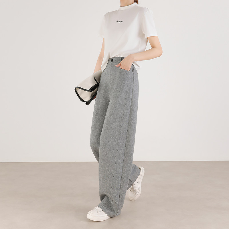 灰色弯刀裤女高腰阔腿遮胯显瘦宽松哈伦窄版高个子加长镰刀香蕉裤,女装/女士精品,休闲裤,淘宝优惠券,粉丝福利购,淘宝优惠卷