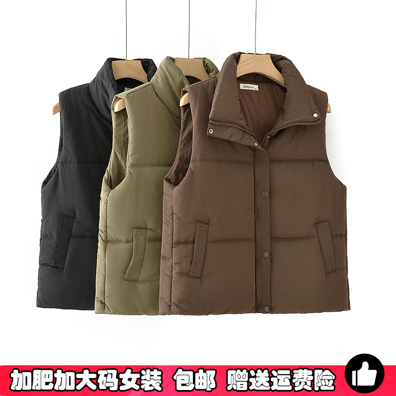 大码棉马甲中年叠穿坎肩无袖棉服