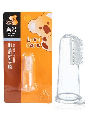 喜多硅胶指套牙刷 婴儿牙刷 宝宝牙刷 乳牙刷 单个装 71017