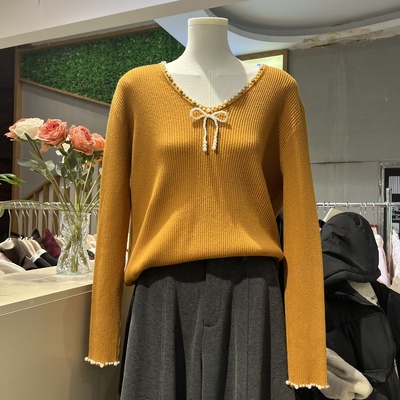 设计感双拉链坑条长袖针织衫开衫女毛衣2025秋冬新款打底衫上衣潮