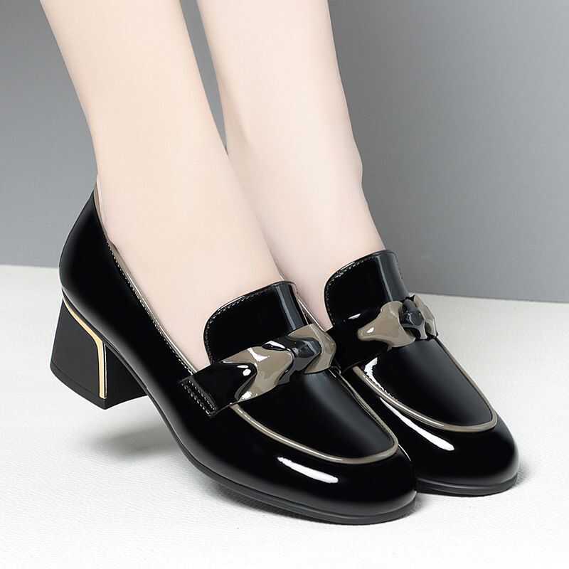 乐福鞋软皮软底浅口气质妈妈女鞋