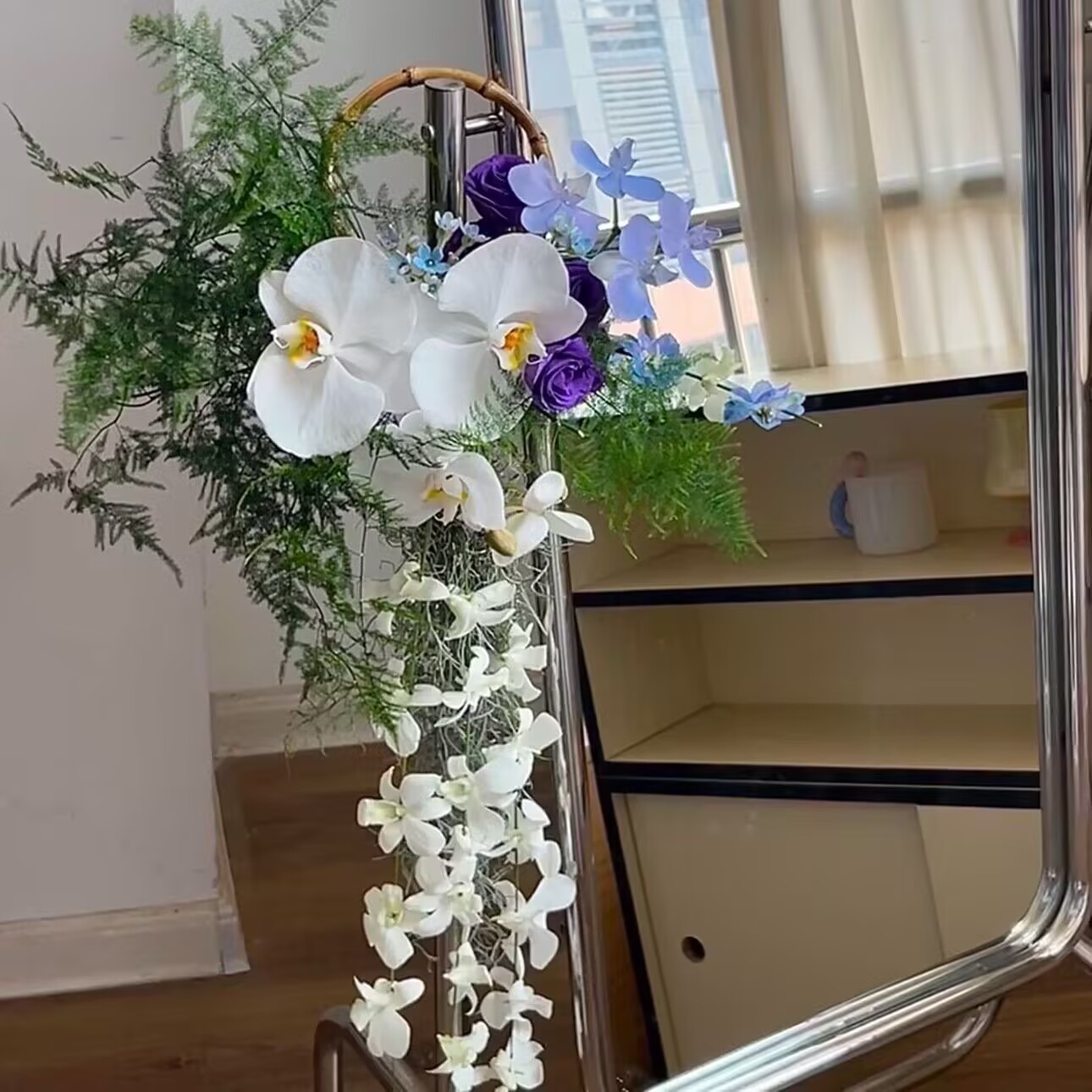 高级感婚礼垂感瀑布新娘瀑布捧花