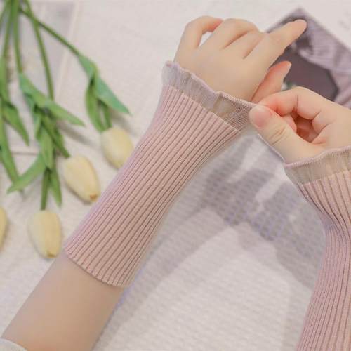 针织防脏袖口卫衣假袖头蕾丝花边