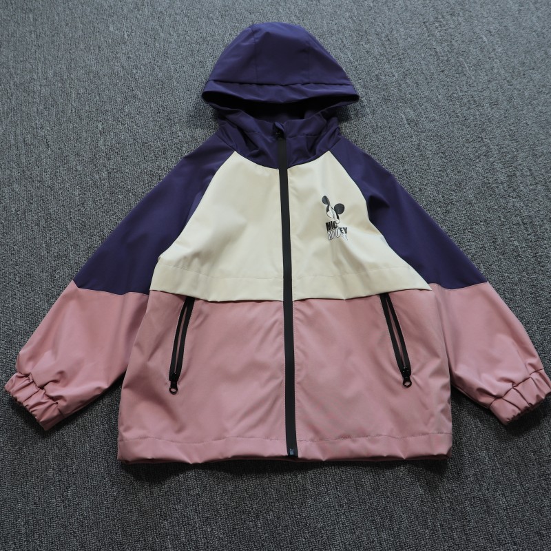 男女童春秋韩版卡通米奇连帽外套