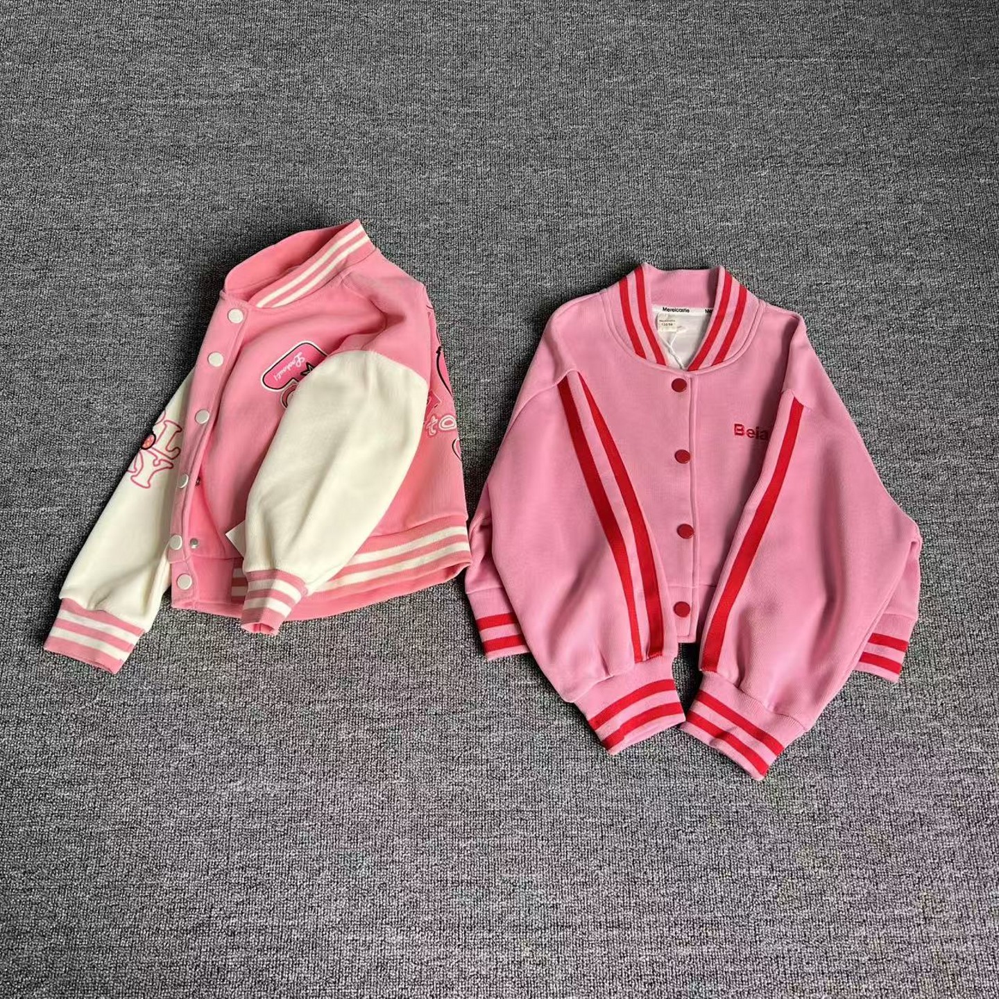 女童春秋韩版刺绣字母棒球服外套