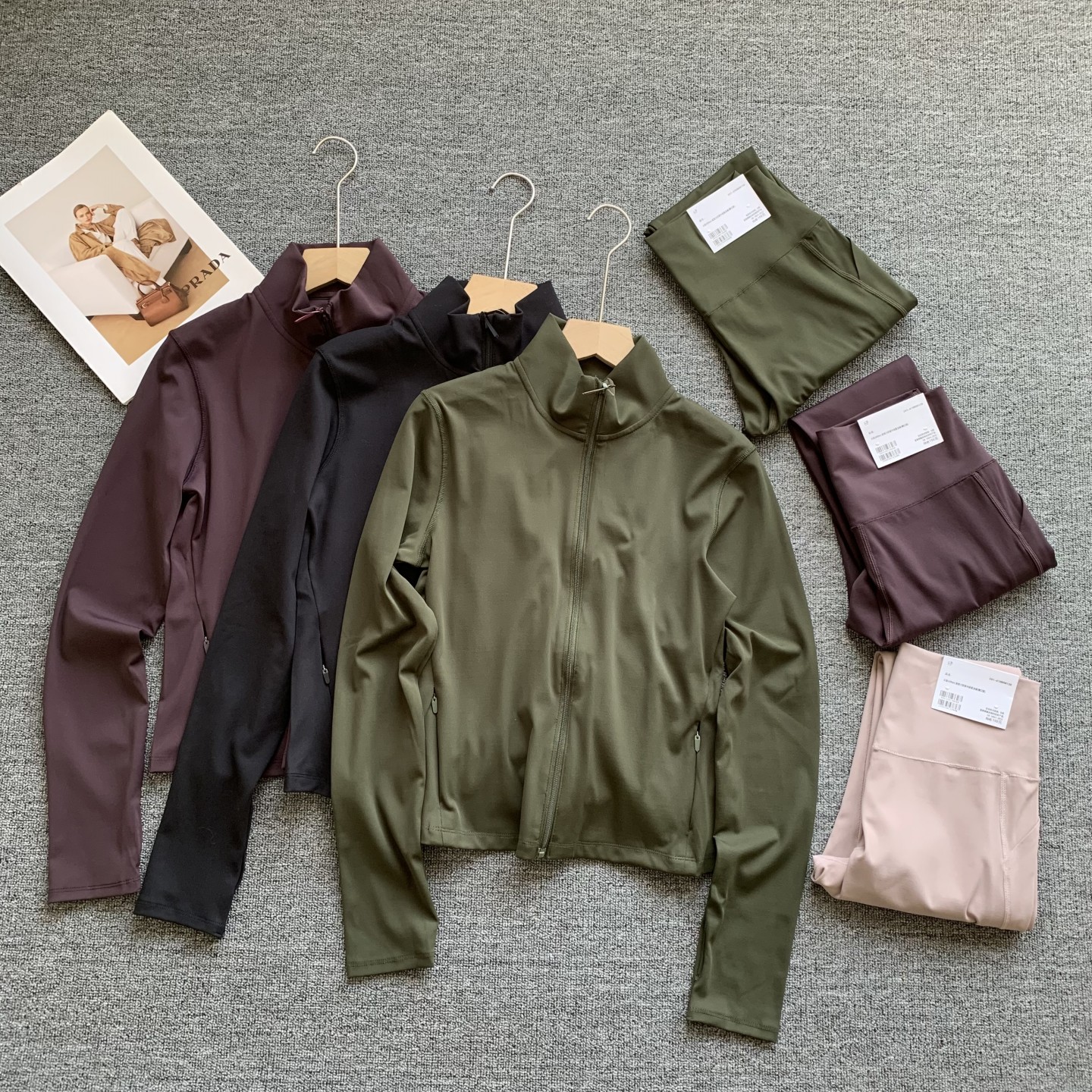 立领运动瑜伽服套装女秋季新款