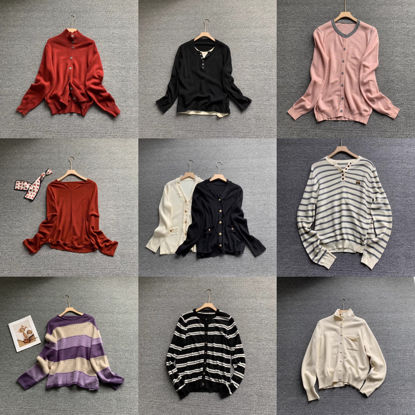 多款毛衣韩系慵懒感百搭针织毛衣