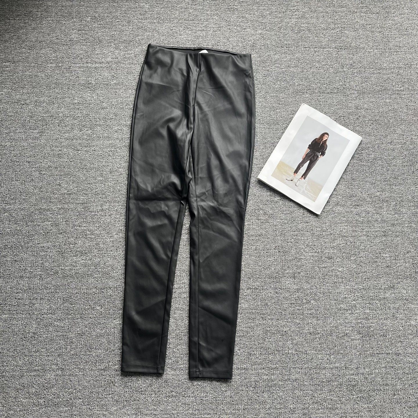 外贸原单柔软仿绵羊皮裤女高腰显瘦薄款紧身弹力纯色百搭小脚裤,女装/女士精品,皮裤,淘宝优惠券,粉丝福利购,淘宝优惠卷