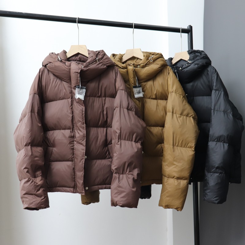 加厚2025冬季新款羽绒服女韩版简约百搭宽松连帽加厚保暖面包服