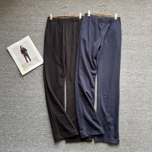 百搭高腰显瘦长裤 出日本单外贸女装 时尚 女春季 松紧腰微喇叭休闲裤