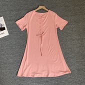 清仓 休闲收腰显瘦V领抽绳褶皱裙子 中长款 短袖 辣妹连衣裙女夏新款