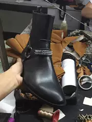 American-Style Martin Boots for Men, High-Top, Thick-Soled, Height-Increasing Chelsea Boots, Workwear, Biker, British Style, Pointed-Toe Casual Leather Shoes