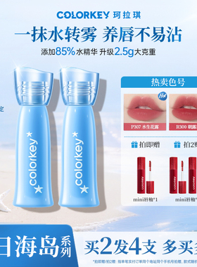 Colorkey珂拉琪水雾唇露P307唇釉不粘杯女唇彩雾面口红唇膏R300