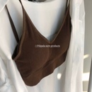 小众设计ins文胸吊带带胸垫女士内衣胸罩纯棉 可外穿吊带背心