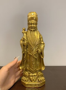 摆件铜山神爷虎头土地爷家居佛像