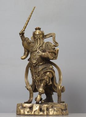 黄铜王天君摆件天官赐福铜像大号