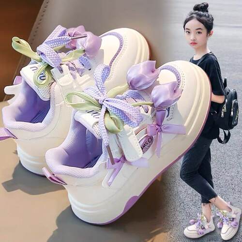 奇迹潮网红爆款高颜值儿童小白鞋
